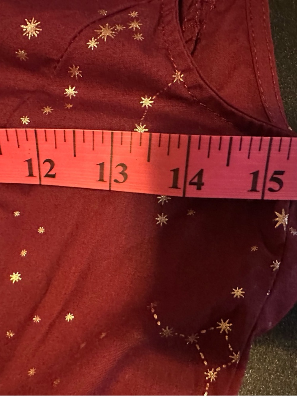 100% Cotton Modcloth Burgundy Constellation Dress - Picture 8 of 9